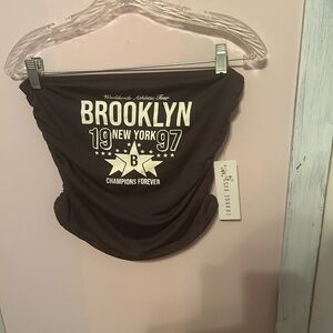 Brown Graphic Brooklyn Bandana